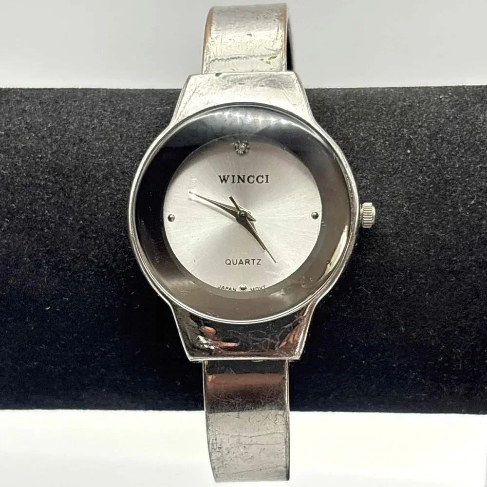 Vintage Silver Wincci Cuff Watch